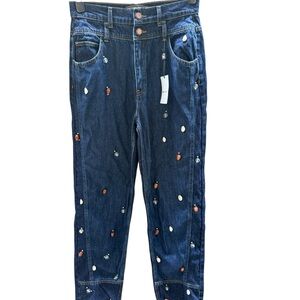 Double Waist Beaded Denim